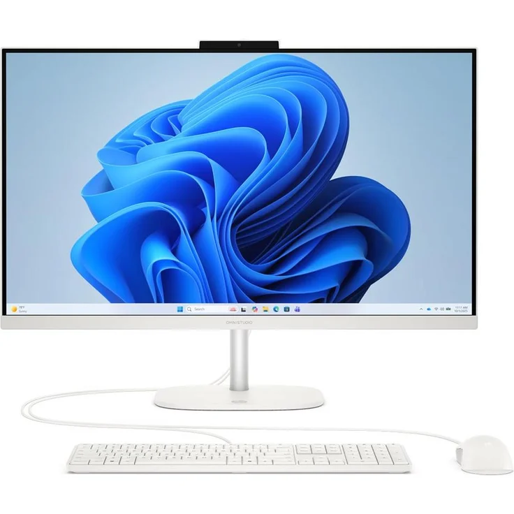 HP OmniStudio 27-cu0451ng, 27" All-in-One-PC mit Full HD, Intel Core i5, 8 GB RAM, 512 GB SSD, Windows 11 Home, Weiß