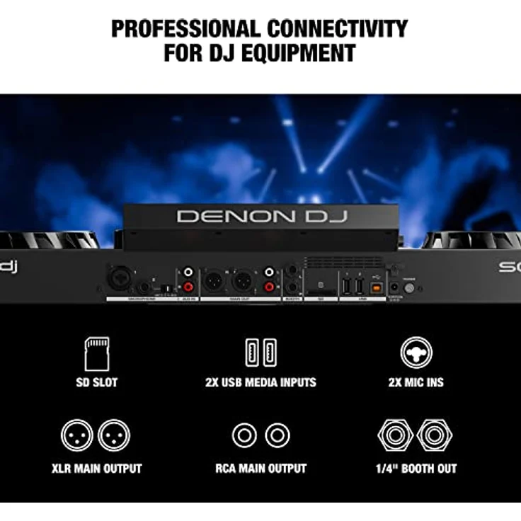 Denon DJ SC LIVE 4 - Standalone DJ-Controller, 4-Kanal Mixer, Amazon Music Streaming, WLAN, Lautsprecher, Serato DJ & Virtual DJ kompatibel – Bild 5