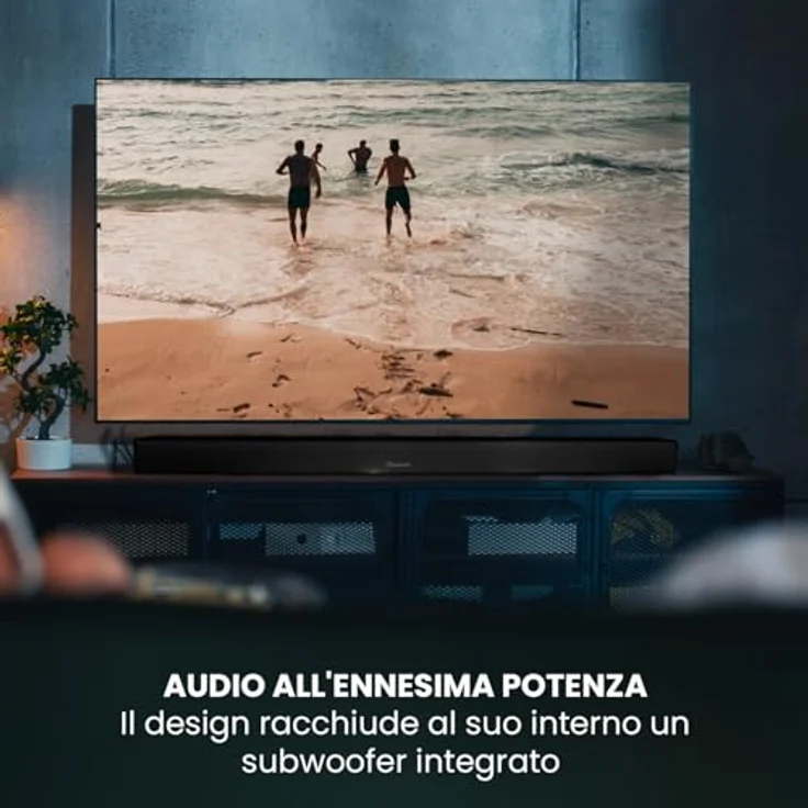 Techmade Kabellose TV-Soundbar mit LED, 2-in-1 Integrierter Subwoofer (120 W), Schwarz – Bild 3