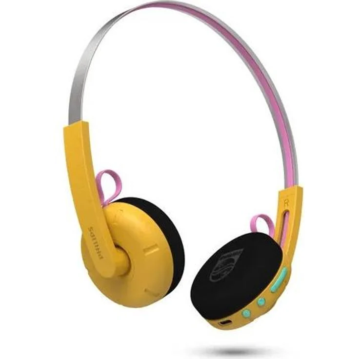 Philips TAMS1YL/00 Moving Sound, Kabellose On-Ear Kopfhörer mit 40 mm Treibern, gelb