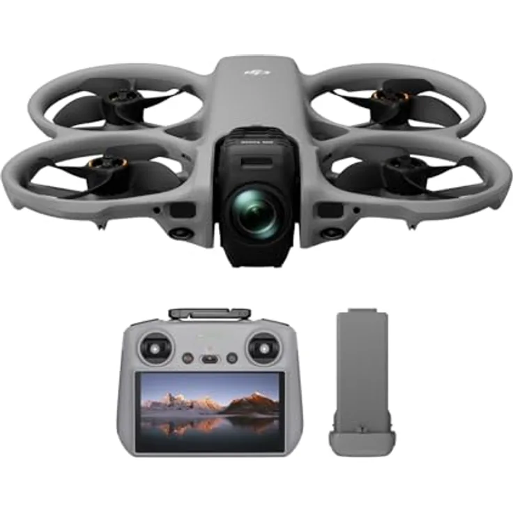 DJI Avata 360 (RC 2), 360°-Drohne mit 1-Zoll-8K-360°-Imaging und Propellerschutz, inkl. integrierter Fernsteuerung mit Display