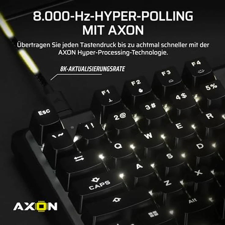 Corsair K70 Pro TKL Gaming Tastatur, TKL-Tastatur (80%), Corsair MGX – schwarz, ISO (DE) – Bild 6