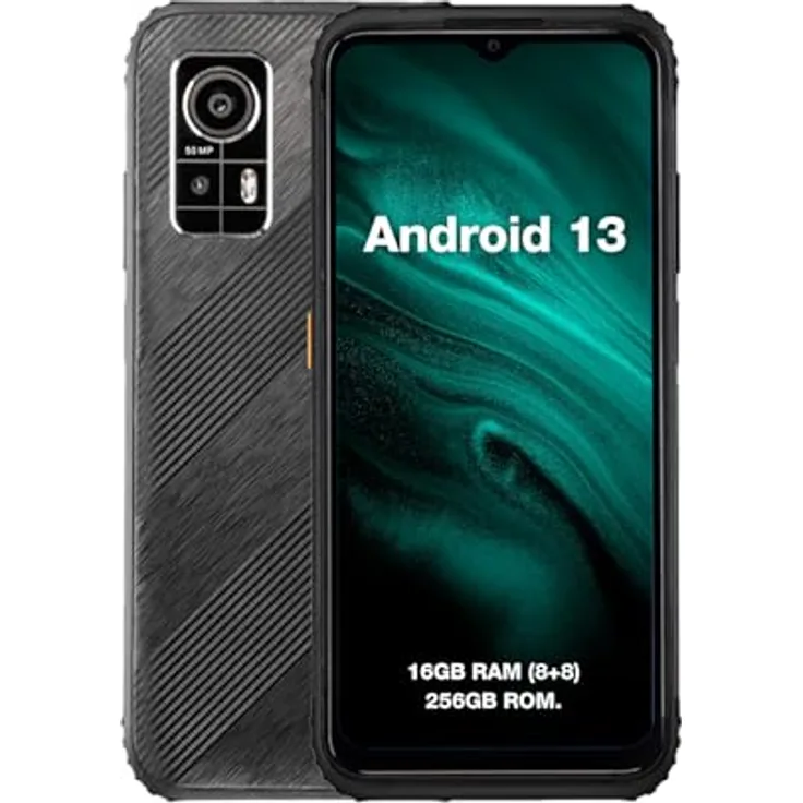 Bea-Fon AGM MOBILE H6 Smartphones Rugged (256 GB, Schwarz, 6.56", 50 Mpx), Smartphone, Schwarz - Robustes Smartphone mit 50 MP AI Dual-Kamera