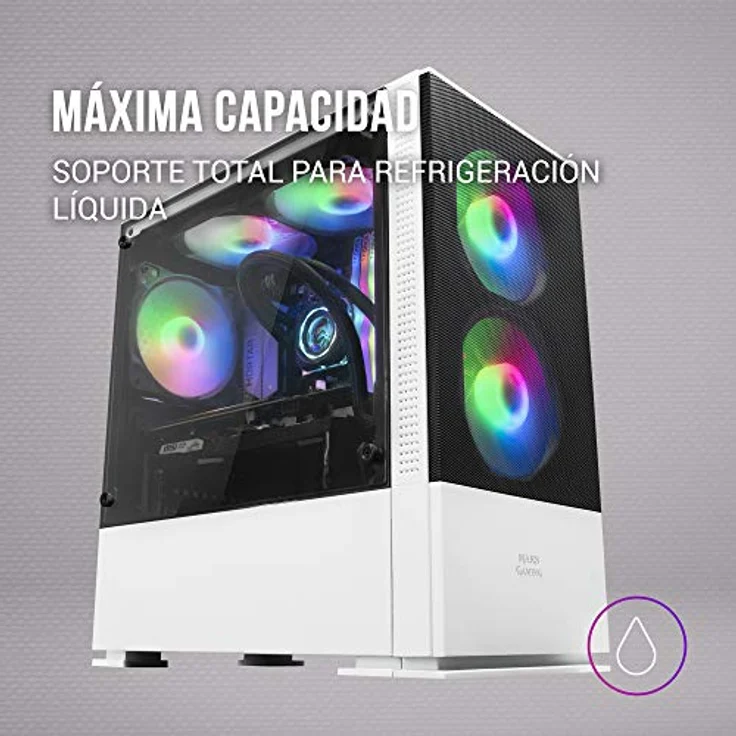Mars Gaming MCZW, Premium-Kompakt-PC-Gehäuse, MicroATX, Panel + Front Mesh, Weiß – Bild 4