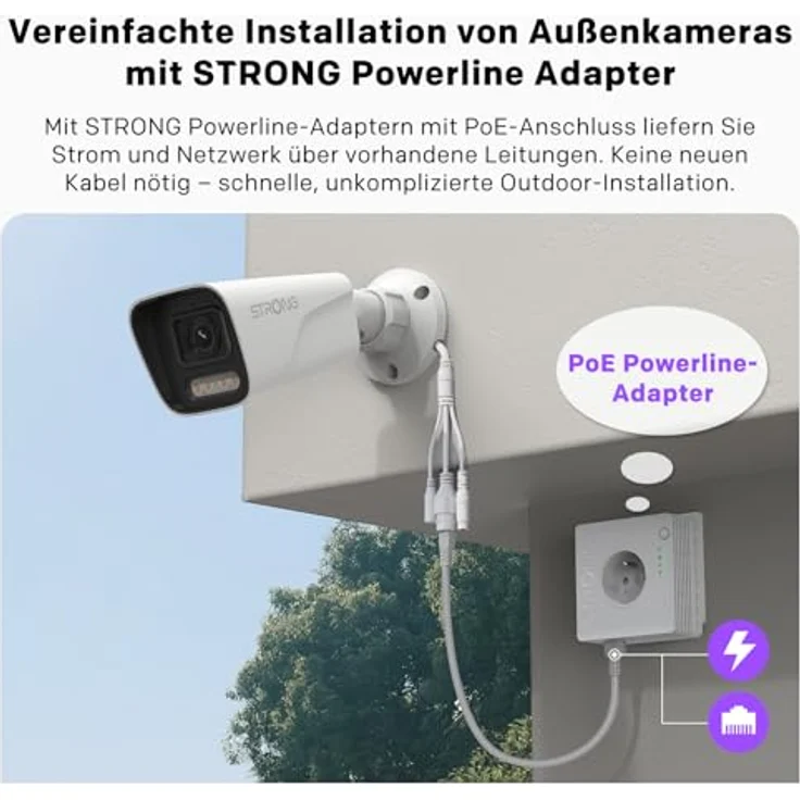 STRONG 5MP Dual-Light PoE Außen-Überwachungskamera, IP67, Cloud-Aufzeichnung, Bewegungserkennung, integriertem Mikrofon, Vollfarbige Nachtsicht – Bild 4