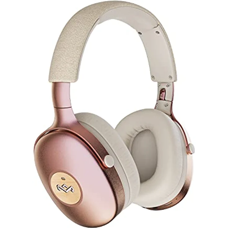 House of Marley Bluetooth Kopfhörer kabellos over-ear 'Positive Vibration XL ANC' - Kopfhörer ohne Kabel mit integriertem Mikrofon - Headphones / DJ Kopfhörer aus nachhaltigen Materialien (Rosegold) – Bild 1
