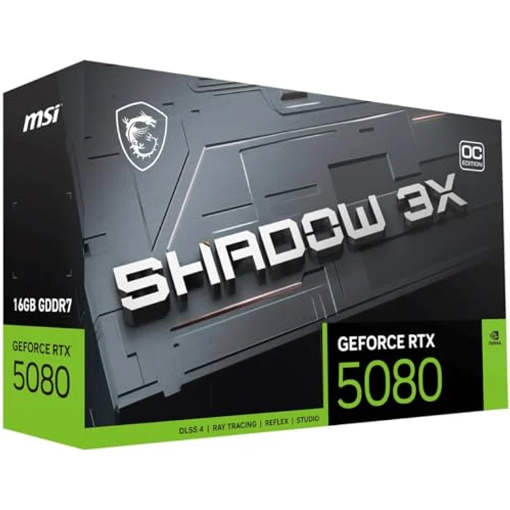 MSI GEFORCE RTX 5080 SHADOW 3X OC, 16GB GDDR7, PCIe 5.0, Multi-Monitor Unterstützung, Reacondicionado – Bild 10