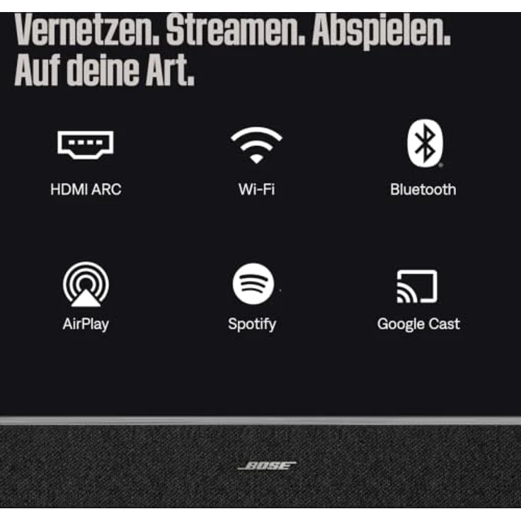 BOSE Lifestyle Ultra Soundbar, 360-Grad-Sound, CleanBass Technologie, Schwarz – Bild 6
