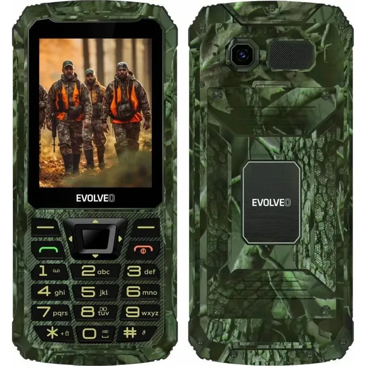 Evolveo StrongPhone Z6, robustes Tastenhandy in Jagdtarnung, wasserdicht, Dual-SIM, 4000 mAh Akku
