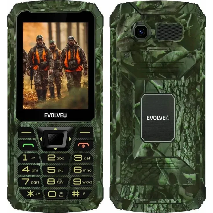 Evolveo StrongPhone Z6, robustes Tastenhandy in Jagdtarnung, wasserdicht, Dual-SIM, 4000 mAh Akku