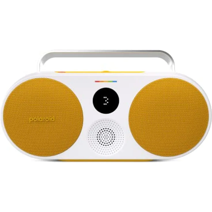 Polaroid P3 Music Player (Yellow) - Retro-Futuristic Boombox Wireless Bluetooth Speaker Rechargeable with Dual Stereo Pairing