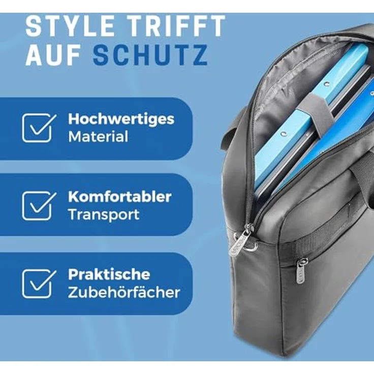 Pedea Notebooktasche ''Clutch'' (15.59"), Schwarz - Laptop-Tasche mit stilvollem Design – Bild 2