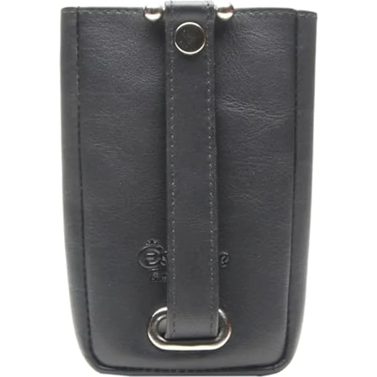 Esquire Schlüsseltasche Logo, aus echtem Leder, Schwarz, mit abnehmbarer Schlaufe und Schlüsselring – Bild 3