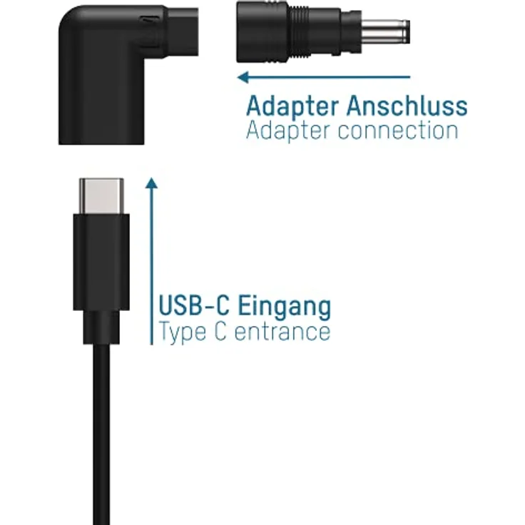 ANSMANN Universal USB-C Laptop Netzteil Adapter-Set 20V, USB Typ C Laptopadapter, kompatibel mit den gängigsten Markenlaptops wie Acer, Lenovo, HP, Asus, Toshiba, LG, Fujitsu, Medion, Dell, Benq. – Bild 3