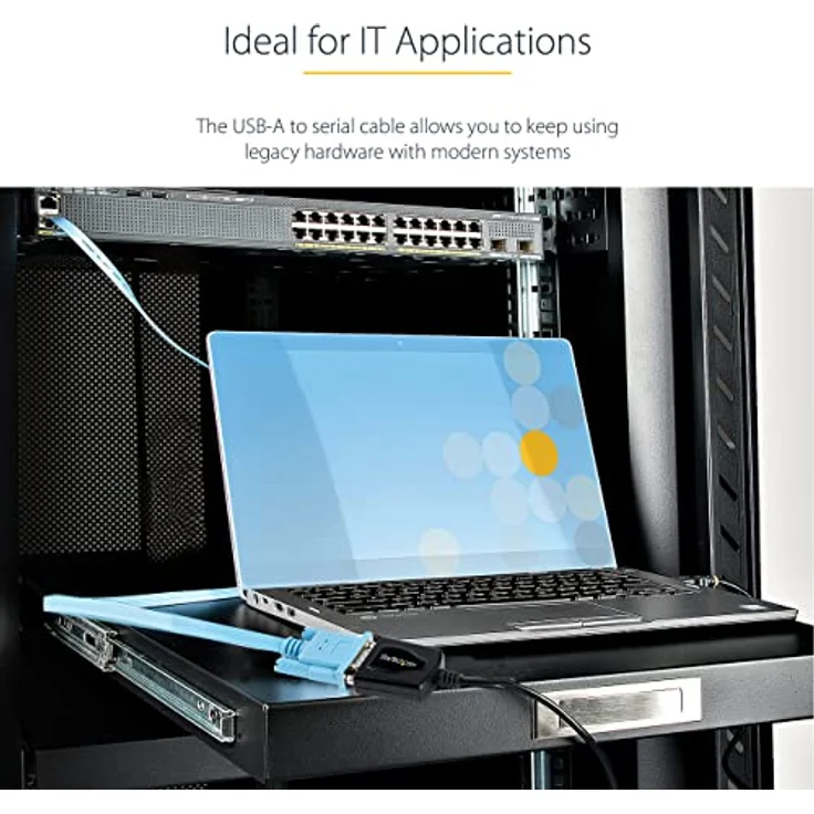 StarTech.com 3Ft (1M) USB zu Seriell Kabel mit COM-Port-Retention, DB9, Prolific PL2303 Chipset, für RS232 Geräte, kompatibel mit Windows, macOS und Linux – Bild 5