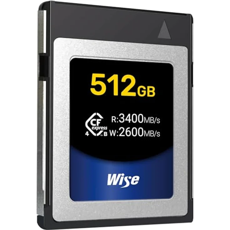 Wise CFexpress 4.0 Type B Speicherkarte 512 GB, ultraschnell mit 3400 MB/s Lesen und 2600 MB/s Schreiben, Aluminiumgehäuse – Bild 2