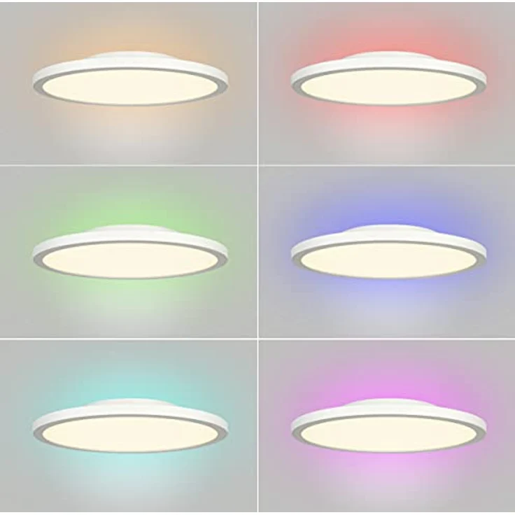 Northpoint LED Panel Deckenleuchte Wandleuchte 40cm Ø mit RGB Backlight, 24W Warmweiß/Kaltweiß, Mood RGB Fernbedienung – Bild 4