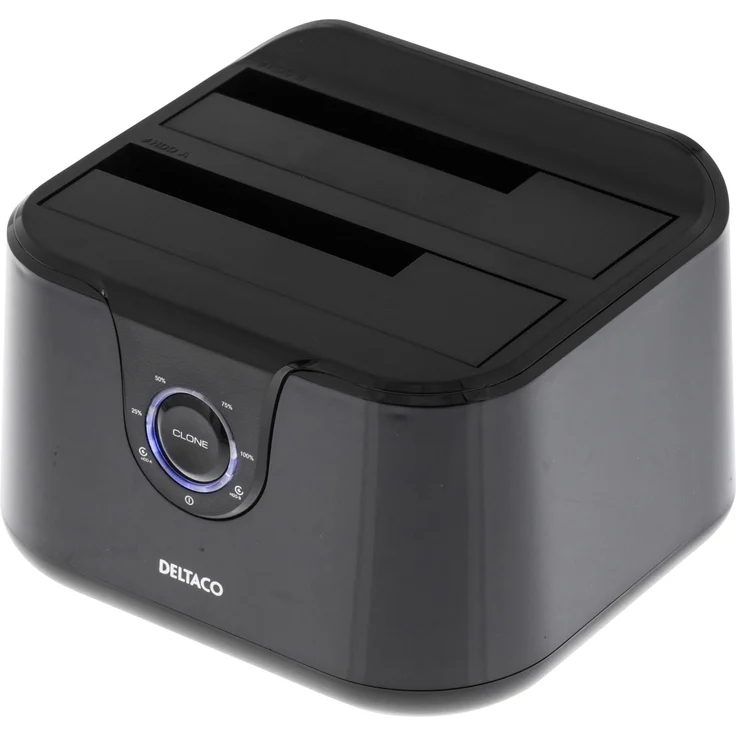 Deltaco MAP-GD35U3 Festplatten-Dockingstation, 2,5/3,5 Zoll, 4 TB, USB 3.2 Gen 1, Schwarz