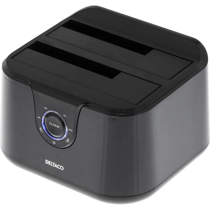 Deltaco MAP-GD35U3 Festplatten-Dockingstation, 2,5/3,5 Zoll, 4 TB, USB 3.2 Gen 1, Schwarz