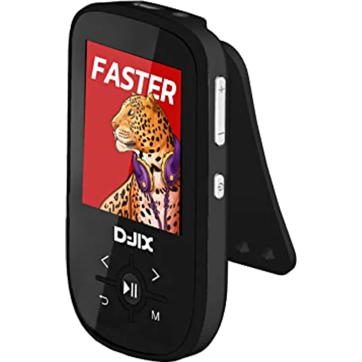 D-JIX MP4-Player C100, 4 GB Speicher, Bluetooth, integriertes Mikrofon, eBook-Player (TXT), 1,8 Zoll TFT Display
