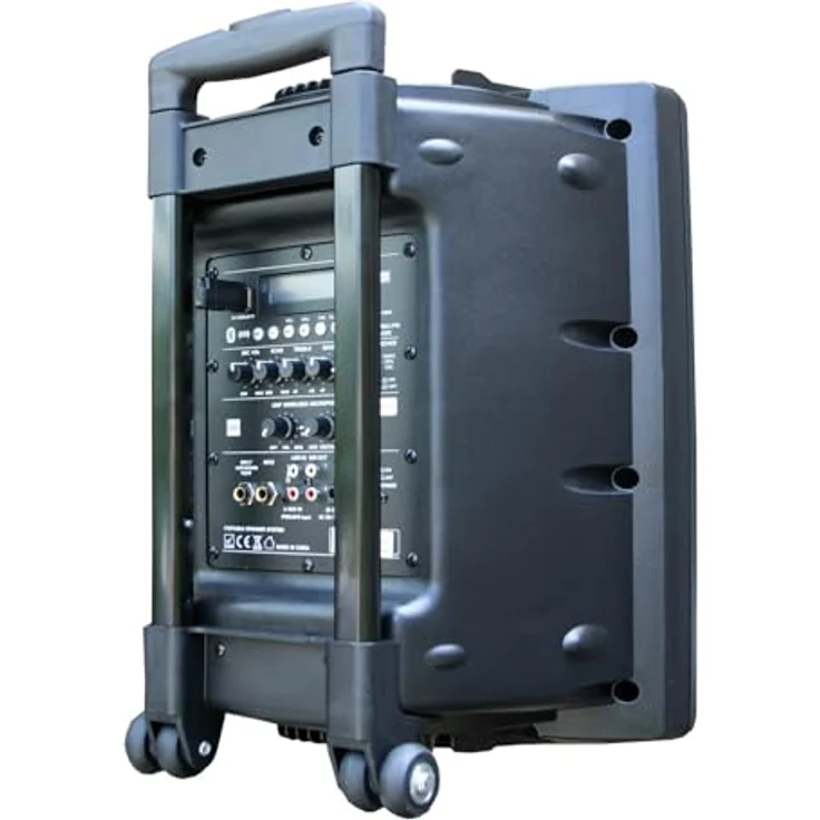 E-Lektron EL25-M 500W Mobile PA Soundanlage Akku-MP3-USB-Bluetooth inkl. Funkmikrofon Soundsystem, schwarz – Bild 8