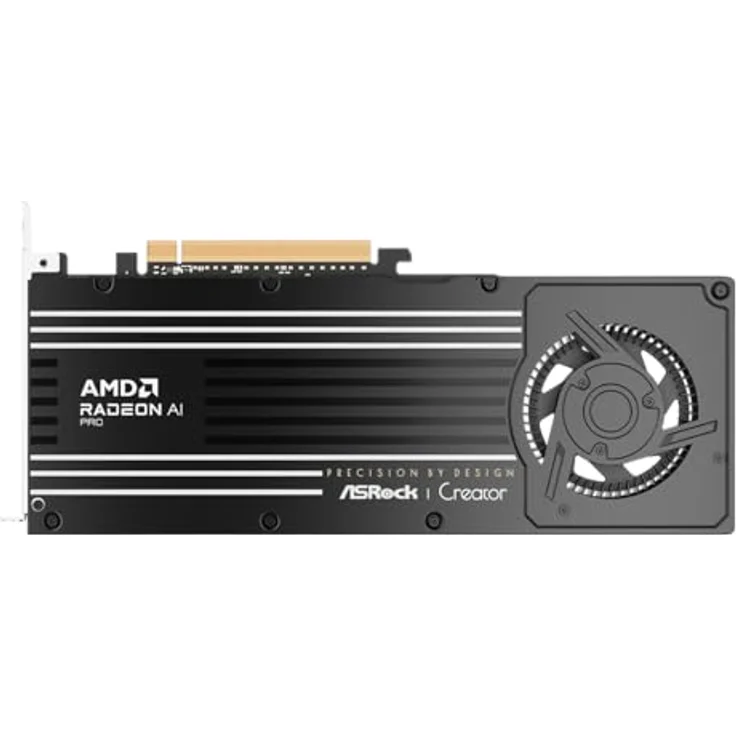 AsRock Radeon AI PRO R9700 Creator, 32 GB GDDR6 Grafikkarte mit 4096 Shaders, 7680 x 4320 Pixel Auflösung, PCIe 5.0, Dual-Lüfter-Kühlsystem – Bild 5