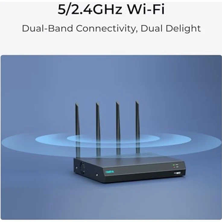 Reolink NVS12W NVR, Wi-Fi 6 Netzwerkvideorekorder mit 2TB HDD, 4 externe High-Gain-Antennen, offline Aufzeichnung in Kabellos Weiß – Bild 4