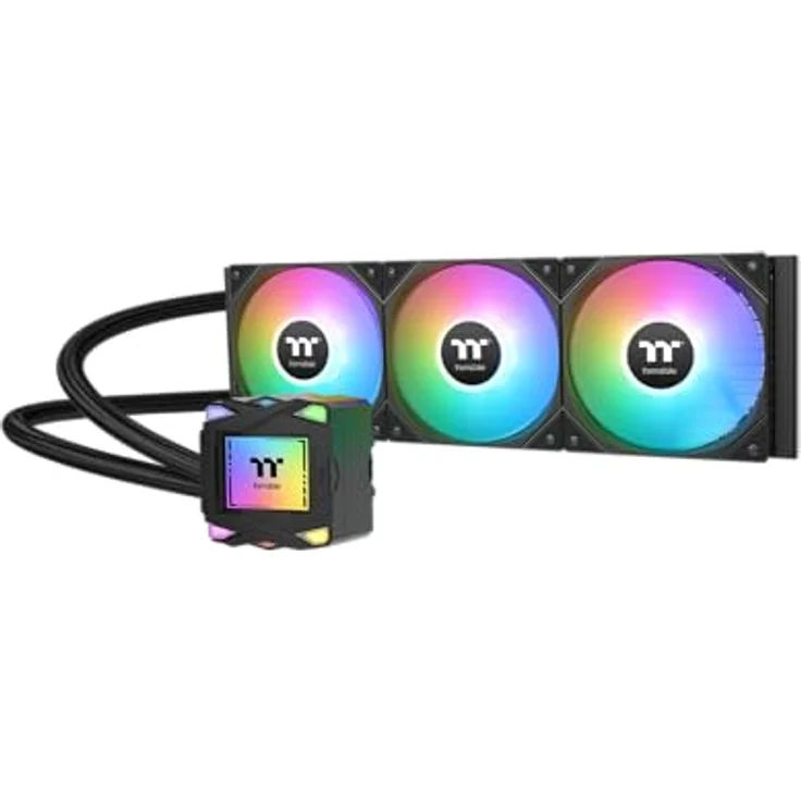 Thermaltake LA360 ARGB, All-In-One Liquid Cooler mit 120-mm-PWM-Lüftern und RGB-Beleuchtung, schwarz – Bild 1