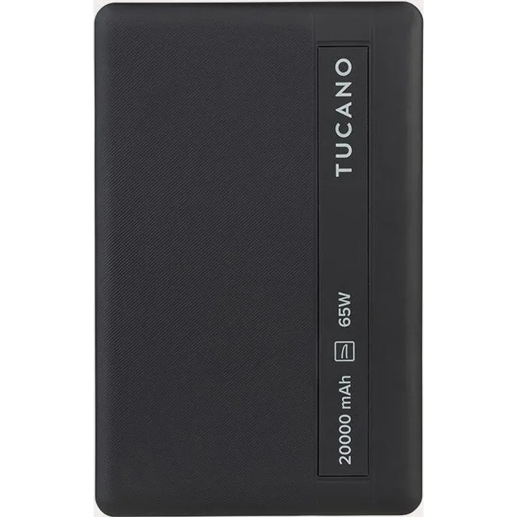 Tucano Powerbank Fr Laptop Black (Ma-Pbla2065-Bk) - Ultradünn, 20.000 mAh, 65W Schnellladen