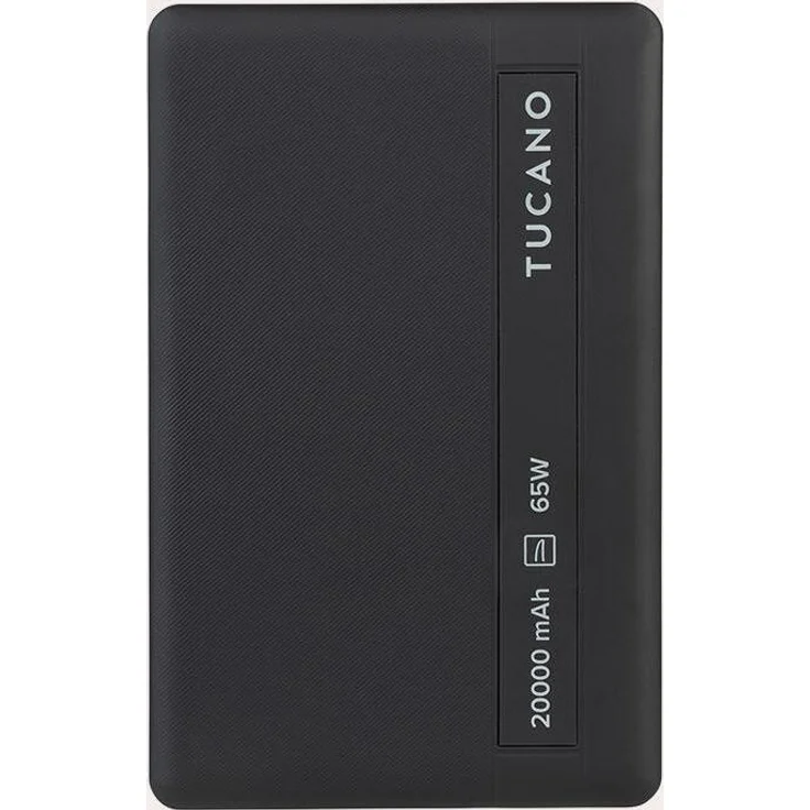 Tucano Powerbank Fr Laptop Black (Ma-Pbla2065-Bk) - Ultradünn, 20.000 mAh, 65W Schnellladen