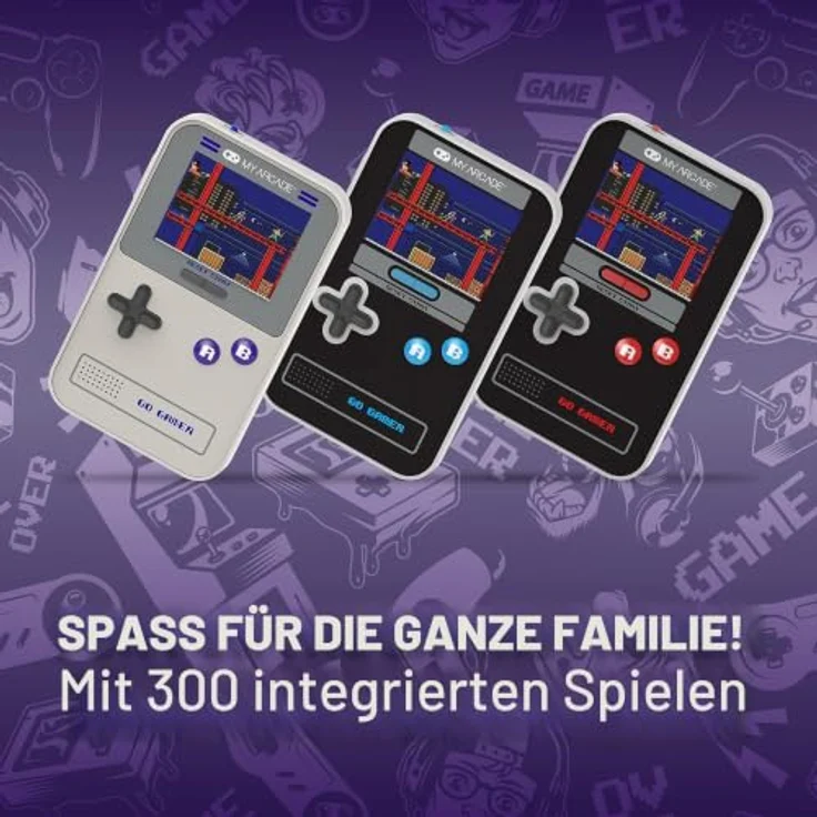 dreamGEAR My Arcade Go Gamer Classic, tragbare Spielkonsole mit 300 integrierten Spielen, lila – Bild 7