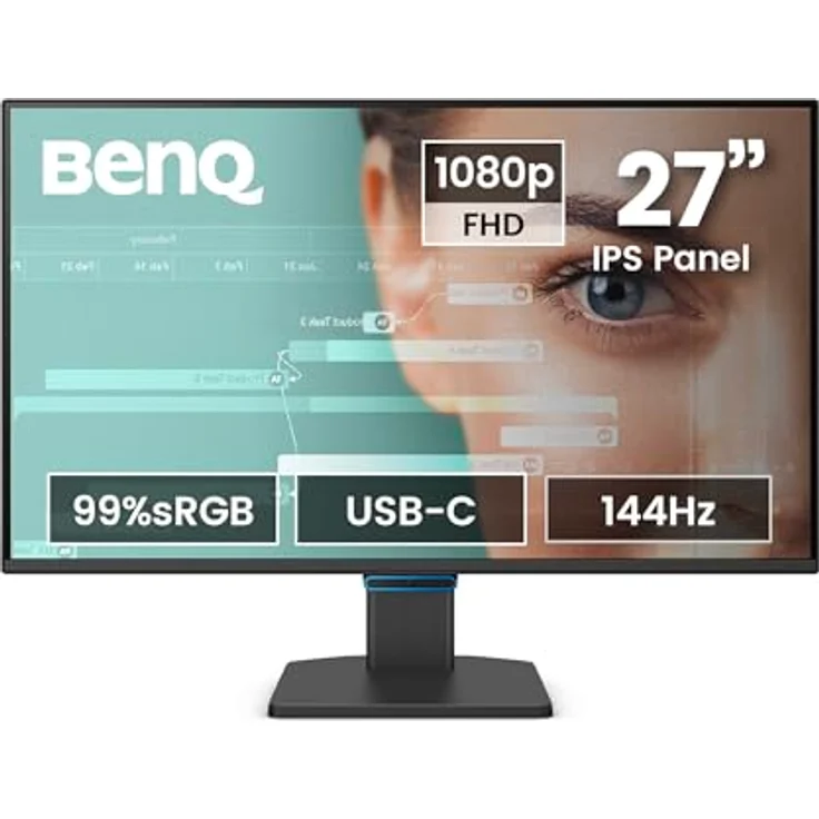 BenQ GW2790C, 27 Zoll FHD IPS Eye-Care-Monitor, 144 Hz, USB-C, flimmerfrei, Low Blue Light, ultraschmaler Rahmen, TÜV-zertifiziert – Bild 1