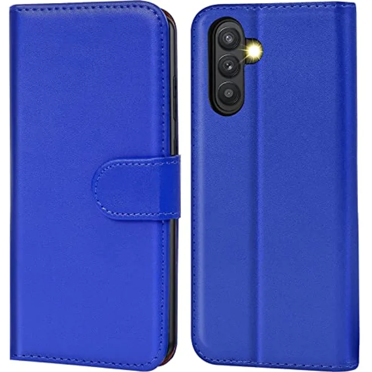 CoolGadget Hülle mit Kartenfach für Samsung Galaxy A54 5G, Klapphülle [Aufstellbar, robust, Geldfach] Flip Etui Tasche, Handyhülle für Samsung A54 5G – Blau