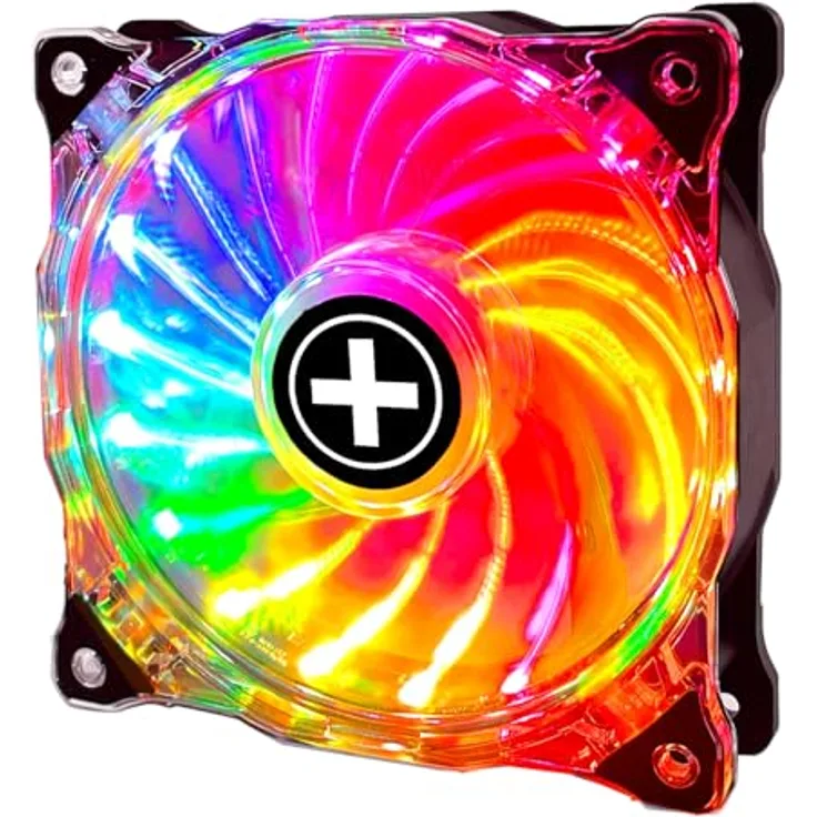 Xilence XPF120G.ARGB.PWM 120mm leiser Gehäuselüfter mit starker ARGB LED und PWM, Hydro Bearing, transparent/schwarz