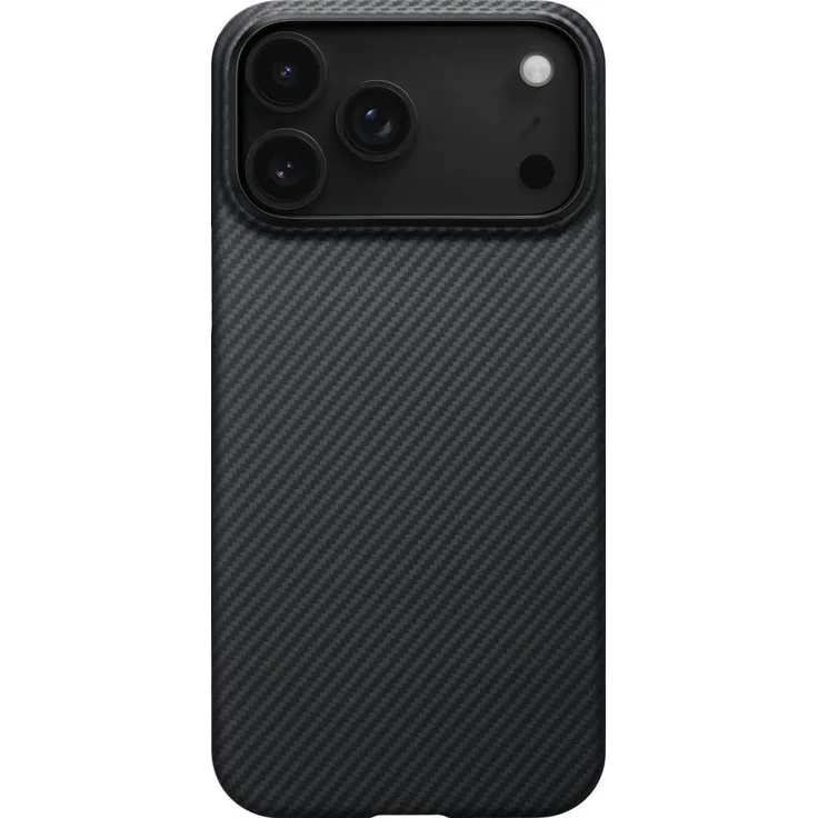 Pitaka Ultra-Slim Hülle für Apple iPhone 17 Pro, ultradünn, schwarz, MagSafe-kompatibel, aus Aramidfaser