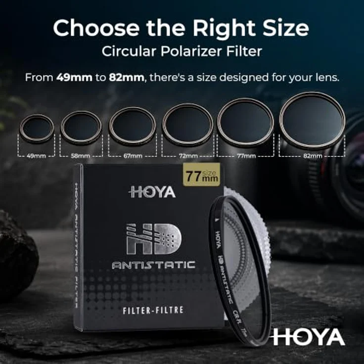 Hoya CIR-PL HD Antistatic, 77mm Polfilter für optimierte Farbsättigung und Kontrast, staub- und wasserabweisend – Bild 8