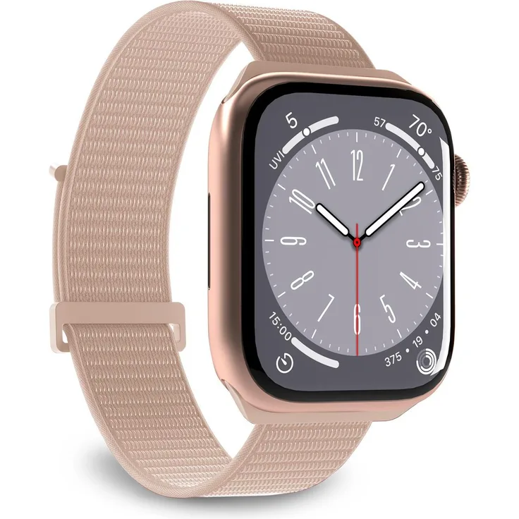 Puro SPORT Armband für Apple Watch 38-40-41mm, Nylon, atmungsaktiv und leicht, Beige