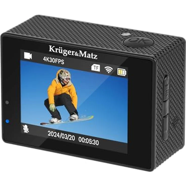 Krüger&Matz Vision L400, 4K Sportkamera mit 30 FPS, 170° Weitwinkel, 2" Display, wasserdicht, KM0291 – Bild 4