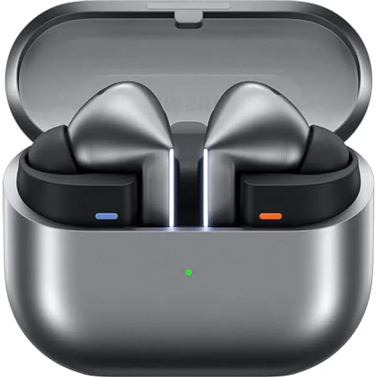 Samsung Galaxy Buds 3 Pro Kabellose Bluetooth-Kopfhörer, Active Noise Cancelling (ANC), Adaptive Geräuschunterdrückung, 360 Audio, Hi-Fi-Sound, Silver, Inkl. Anymode Clear Cover