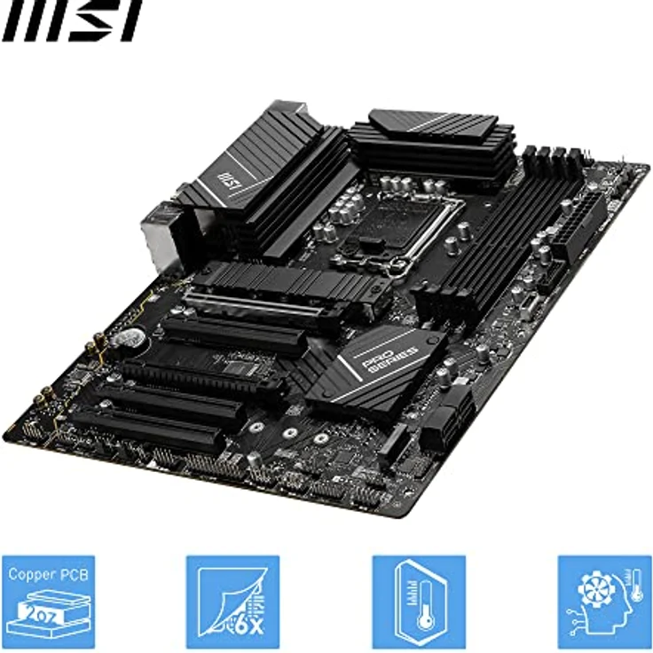 MSI PRO B760-P WiFi DDR4 Mainboard, ATX - Unterstützt Intel 12. & 13. Gen Core Prozessoren, LGA 1700 - DDR4 Memory Boost 5333+MHz/OC, PCIe 4.0 x16 Slots, M.2 Gen4 Slots, 2.5G LAN, Wi-Fi 6E – Bild 4
