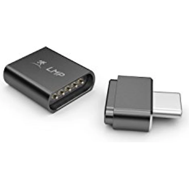LMP magnetischer Sicherheitsadapter, USB-C, für Ladekabel bis zu 100 W. grau - Space Gray – Bild 3