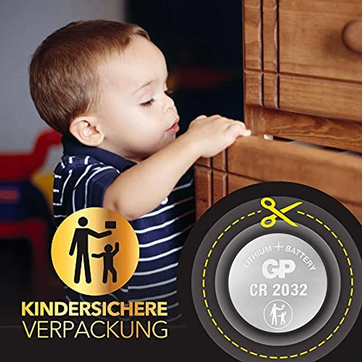 GP Battery Lithium Knopfzelle CR2032 5er Blister – Bild 3