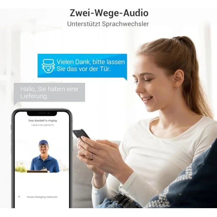 EZVIZ 2-Familien Video-Gegensprechanlage, 7” Touch Monitor mit 2K Auflösung, KI-gestützte Erkennung, schwarz/silber – Bild 7