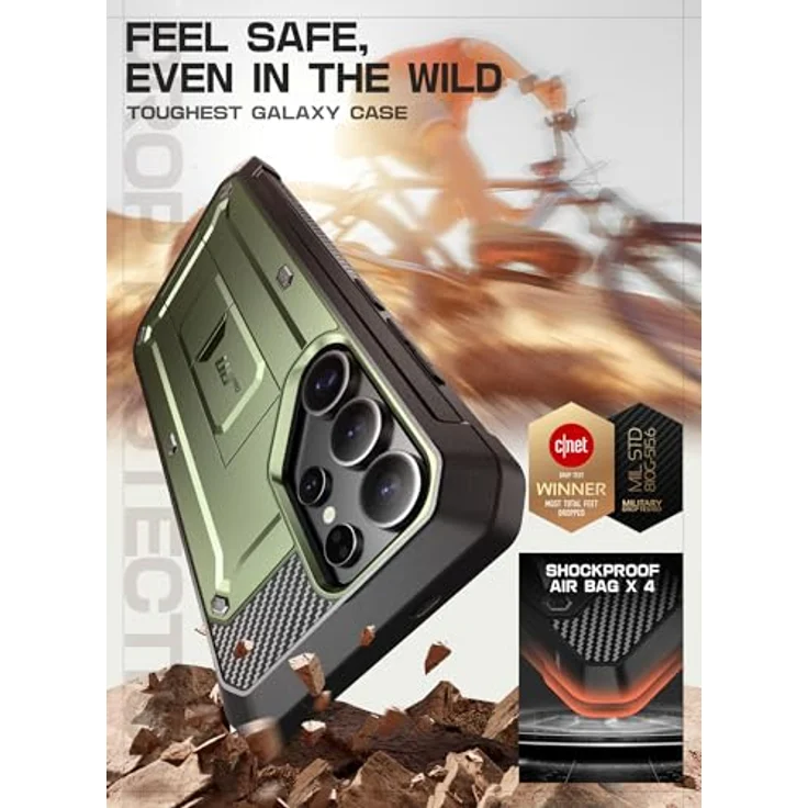 SupCase Samsung Galaxy S25 Ultra Hülle Bumper Case [UBPro] mit 2 Vorderseite (Grün) – Bild 3
