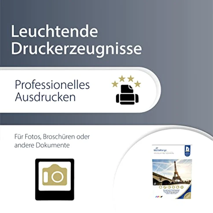 MediaRange MRINK105 Photopapier A4, 100 Blätter, 160 g-m², hochglanz – Bild 4