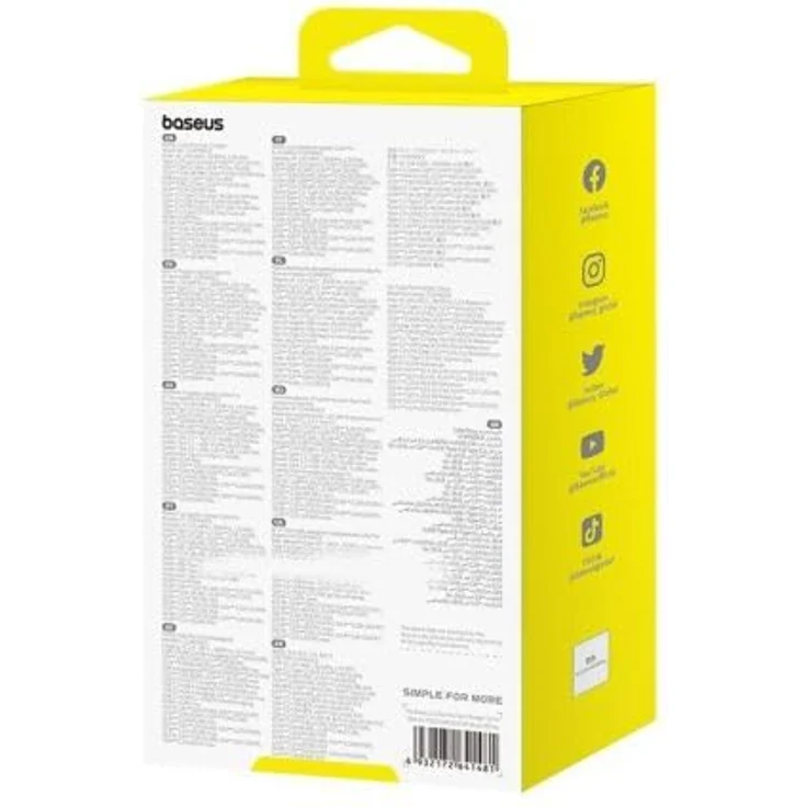 Baseus Wall charger OS-Cube Pro 2xUSB-C + USB 65W (white) – Bild 2