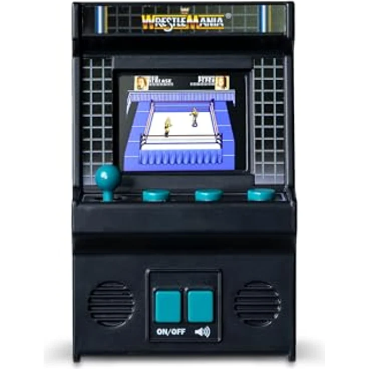 Basic Fun WWE - Classic Mini Arcade, Retro-Wrestling-Spiel mit 10 WWE Legends, Joystick-Steuerung und Vollfarb-Bildschirm – Bild 2