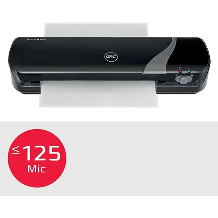 GBC Inspire+ 4-in-1 Set mit A4-Laminiergerät, Papierschneider und Eckenrunder, inkl. Starterkit mit Laminierfolien, Für 75 bis 125 mic Laminierfolien, Laminiergerät in Schwarz (4410036) – Bild 5