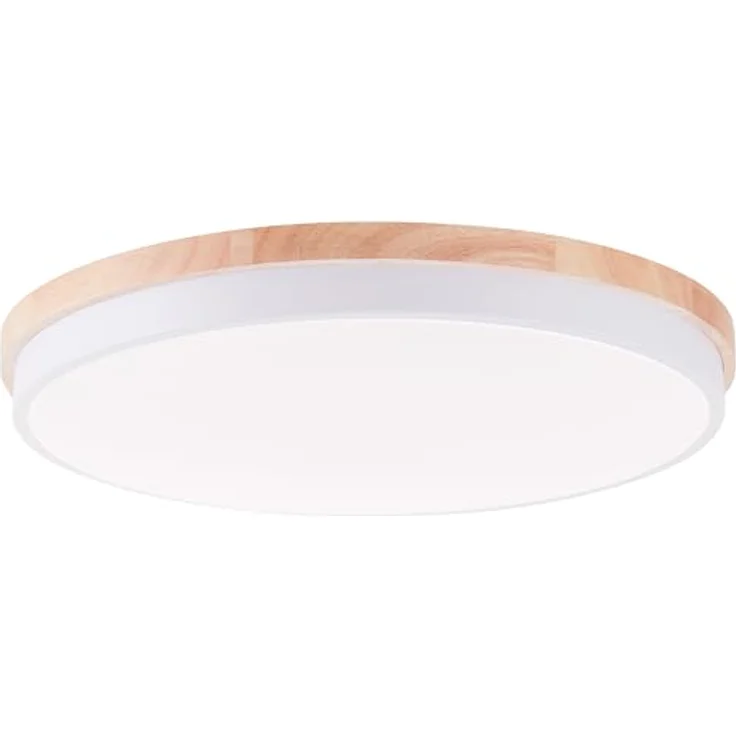 Brilliant LED Deckenleuchte, Ø52cm, 36W, 4500 Lumen, dimmbar, CCT Steuerung, echtes Holz, Fernbedienung, warmweiß bis kaltweiß, energiesparend – Bild 5