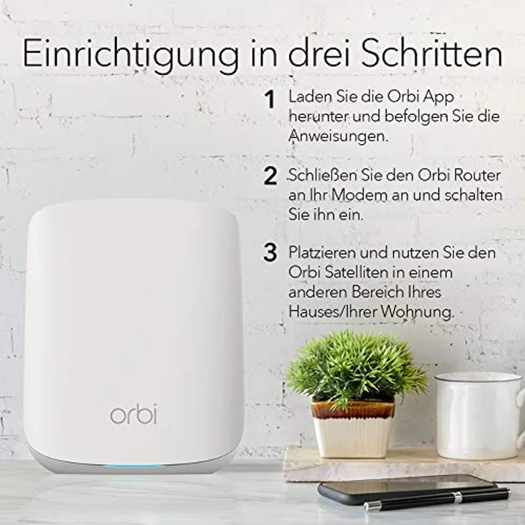 NETGEAR Orbi RBK352 - WLAN-System (Router, Extender) - bis zu 232 m² - Netz - GigE - 802.11a/b/g/n/ac/ax - Dual-Band – Bild 5